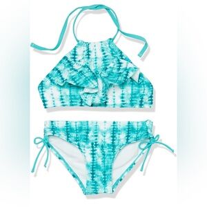 Kanu Surf Girls Morgan Ruffle Halter Bikini 2-Piece Swimsuit
